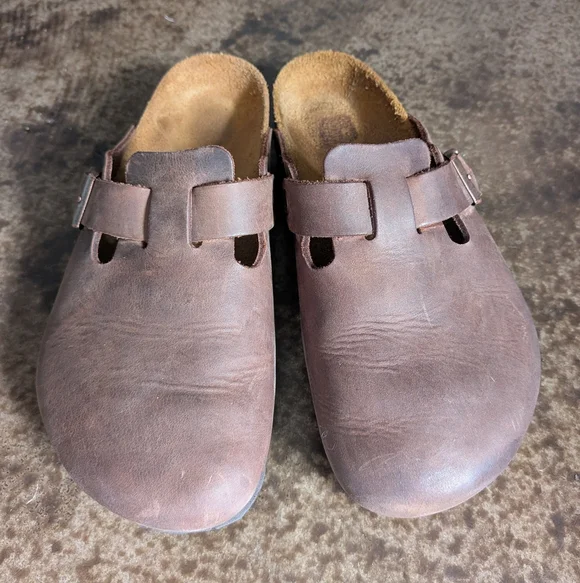 Birkenstock Boston Brown Oiled Leather Clog. Unisex Women’s 10, Men’s 8 Size 41. - Picture 2 of 7